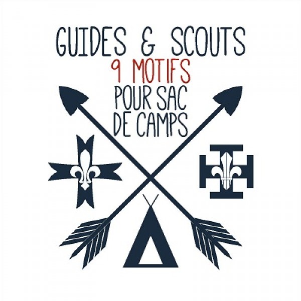 Guides & Scouts - 9 motifs pour sacs de camps